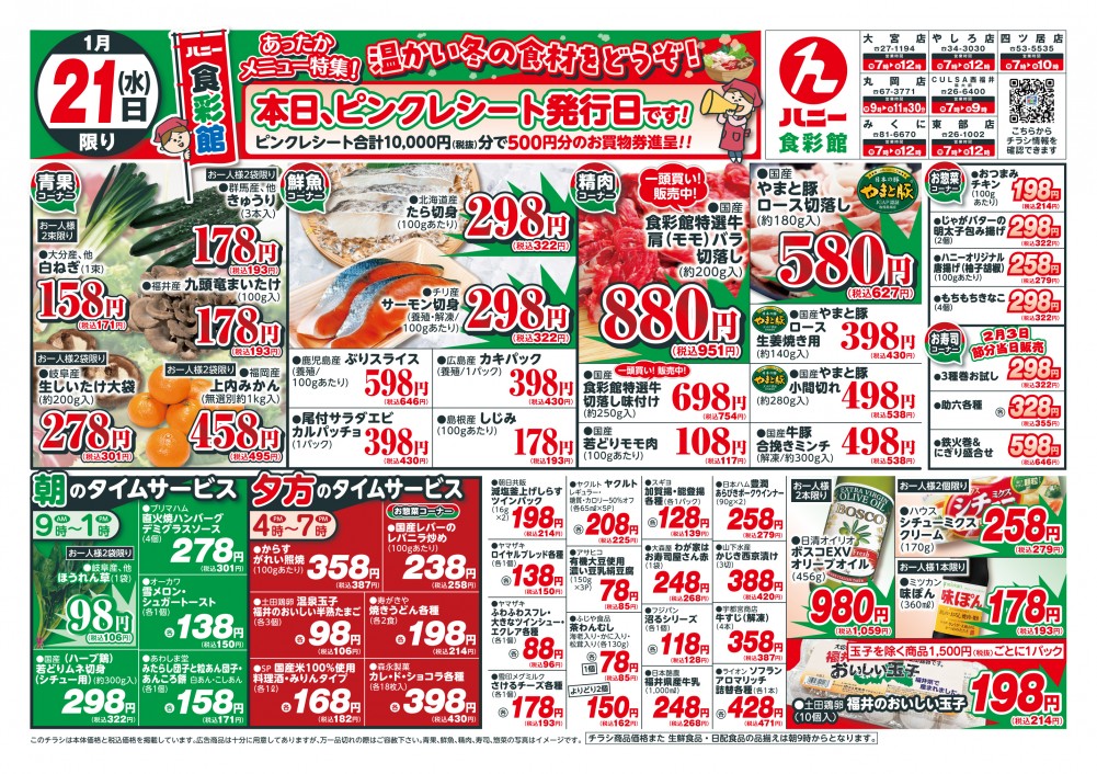 今日のチラシ